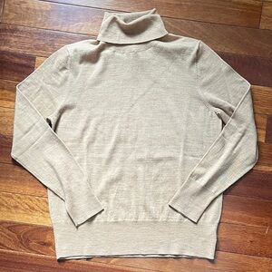 Hudson North Tan Merino Wool Turtleneck Women’s Large